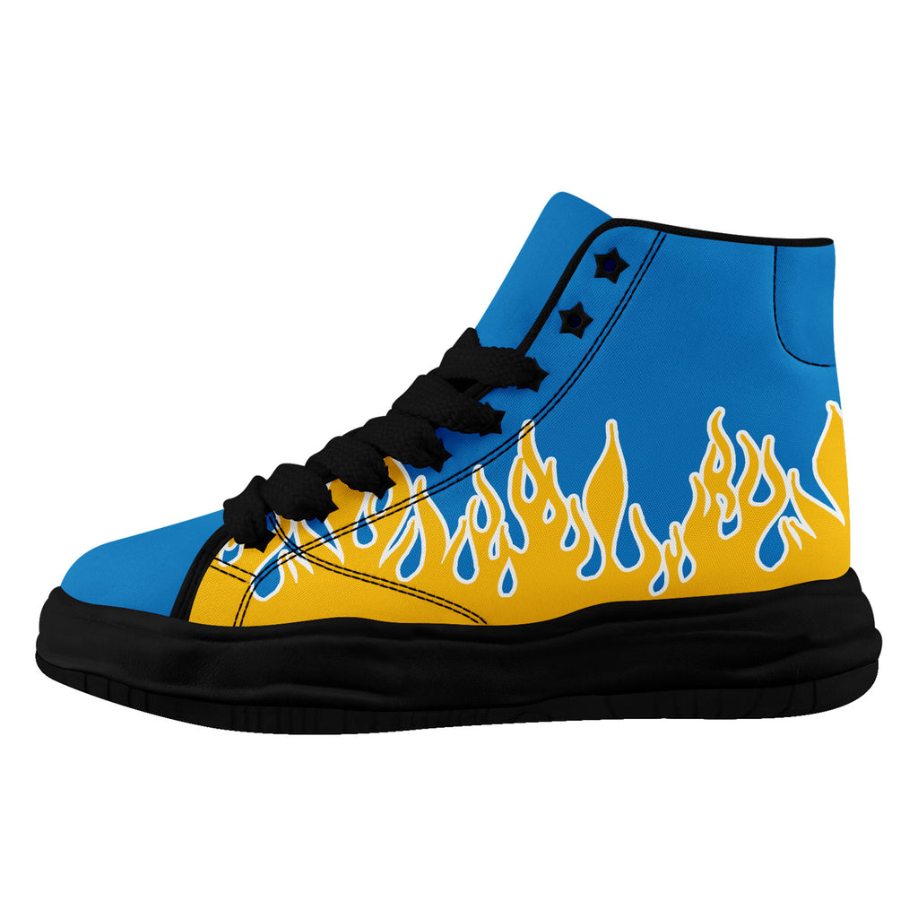 Custom Blue Yellow Los Angeles Football Jersey and Firesoul Sports Shoes Combo Offer Personalized Combo ZH-D020273-22