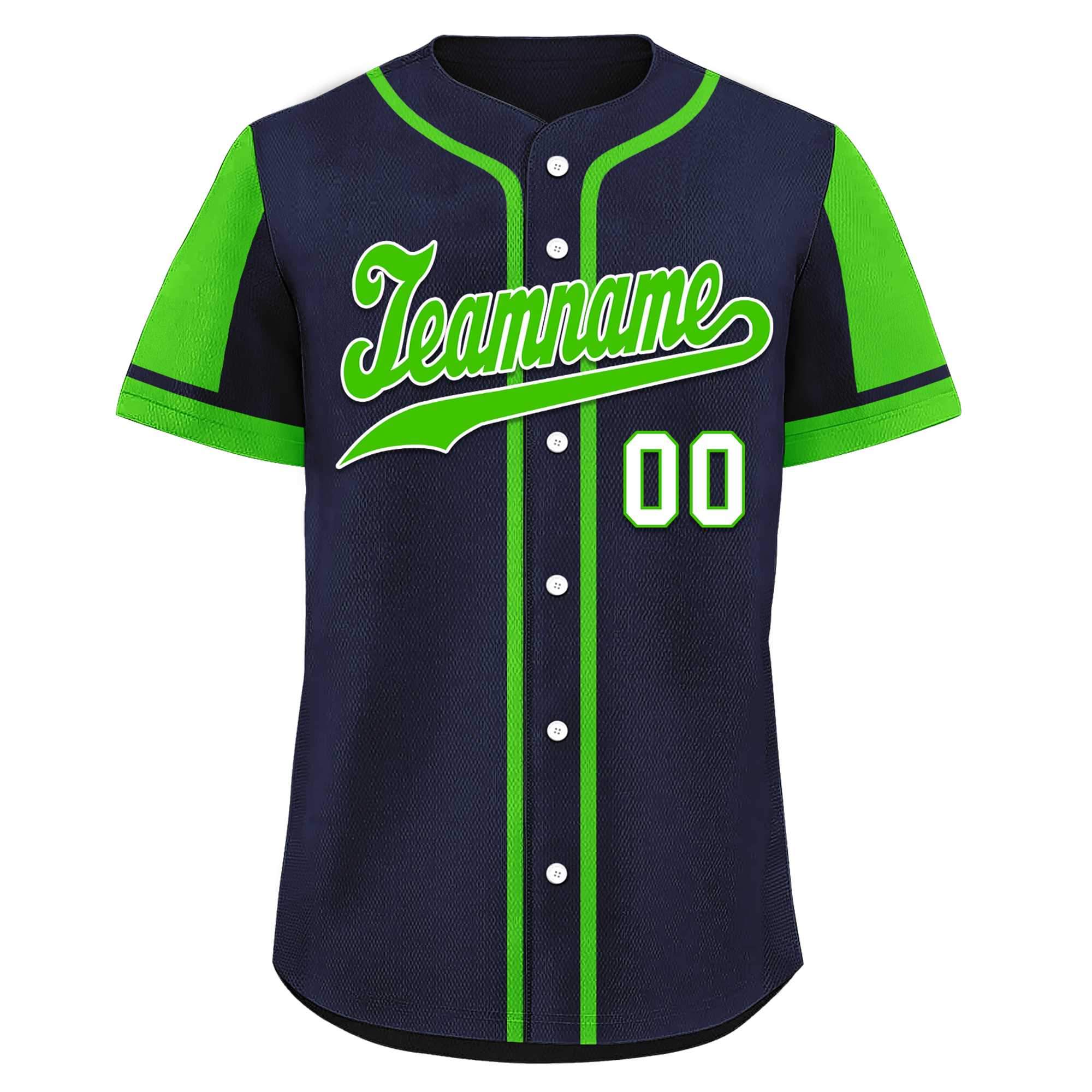 Custom Blue Green Raglan Sleeves Personalized Authentic Baseball Jersey BSBJ01-D017181