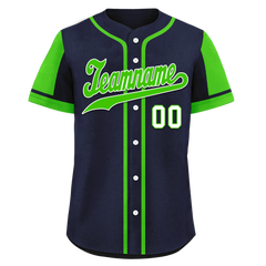 Custom Blue Green Raglan Sleeves Personalized Authentic Baseball Jersey BSBJ01-D017181