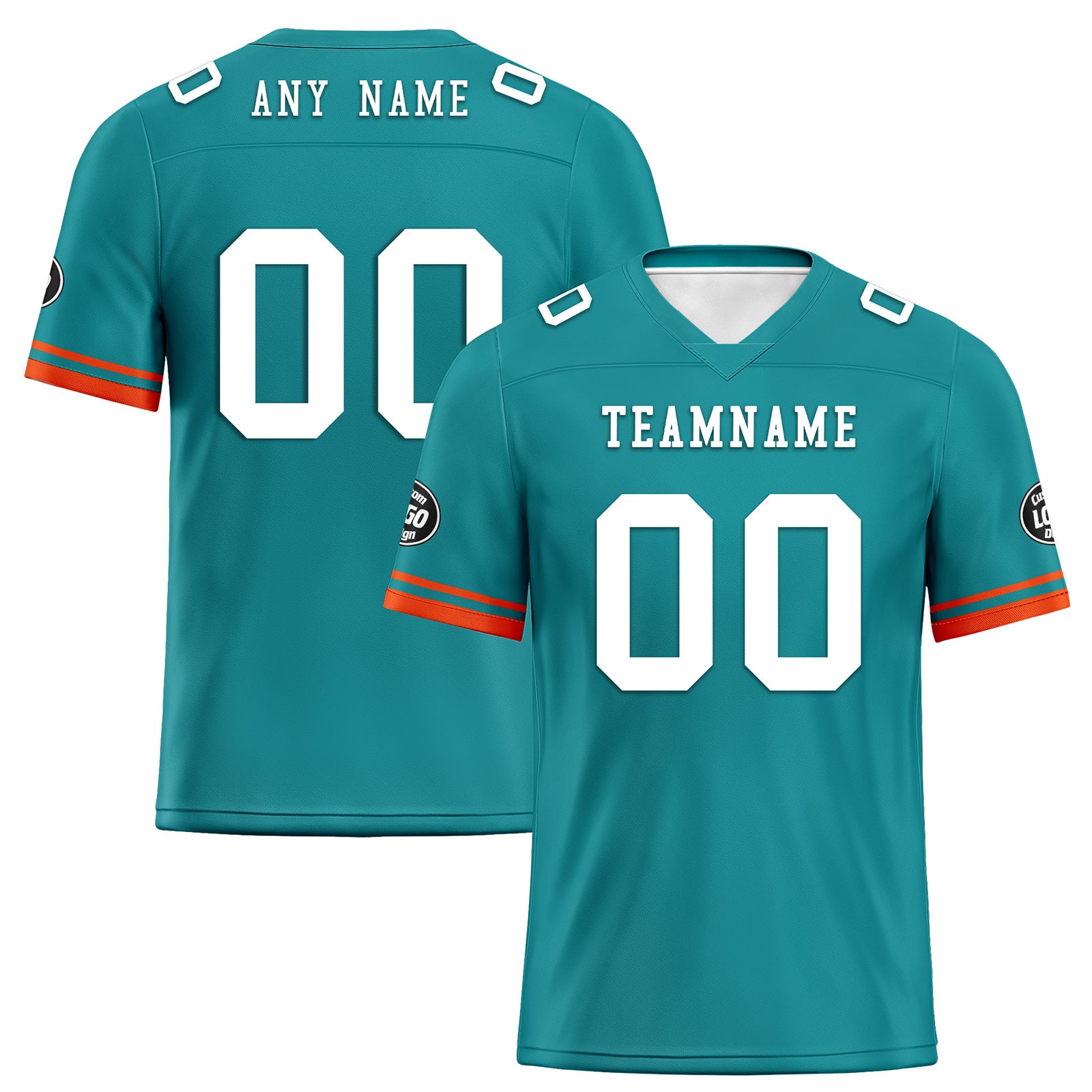 Custom Green Orange Miami Football Jersey and Firesoul Sports Shoes Combo Offer Personalized Combo ZH-D020273-24