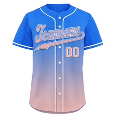 Custom Blue Pink Fade Fashion Personalized Authentic Baseball Jersey BSBJ01-D0a70e0