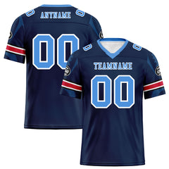 Custom Blue Tennessee Personalized Authentic Football Jersey FBJ02-D025033-32