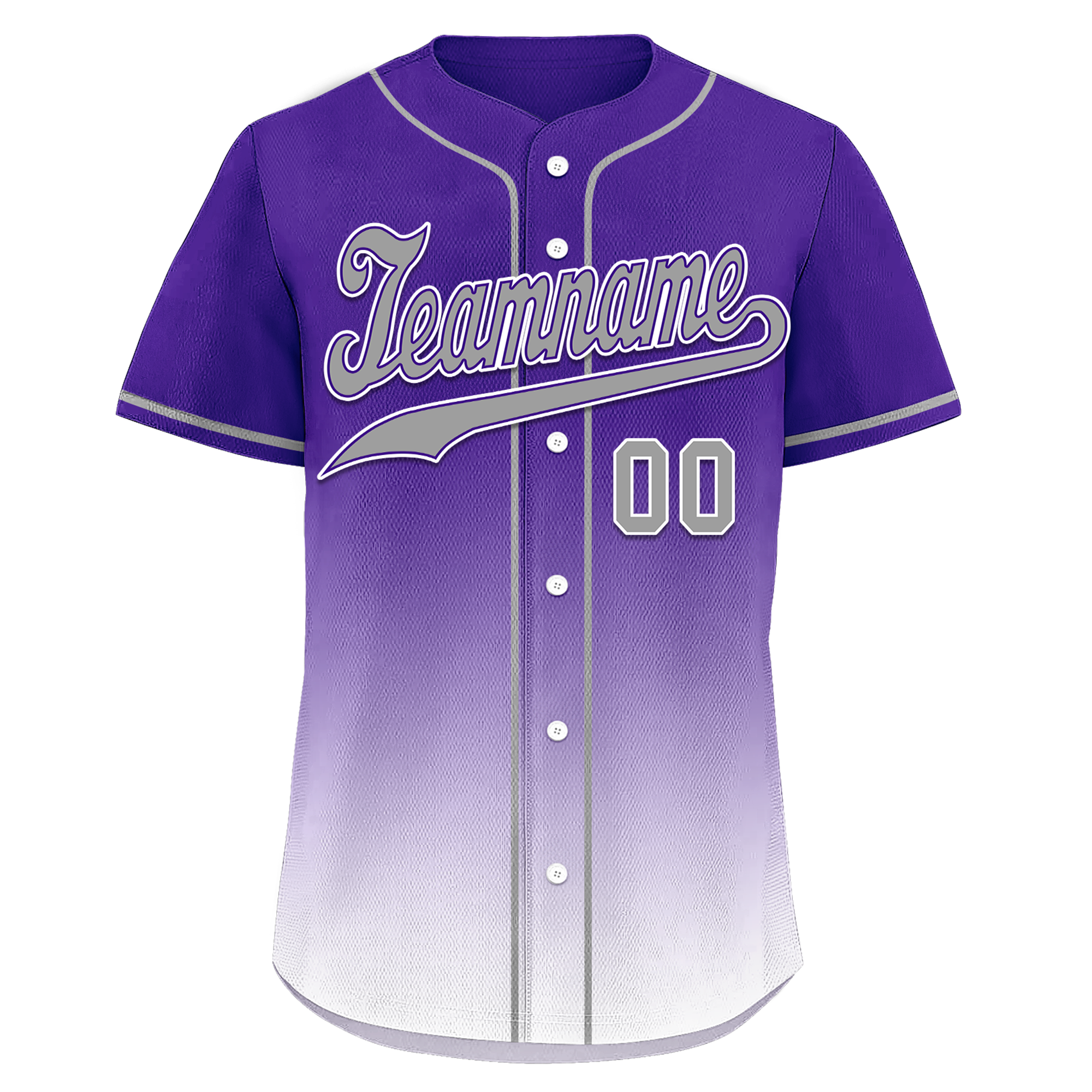 Custom Purple White Fade Fashion Personalized Authentic Baseball Jersey BSBJ01-D0a70eb