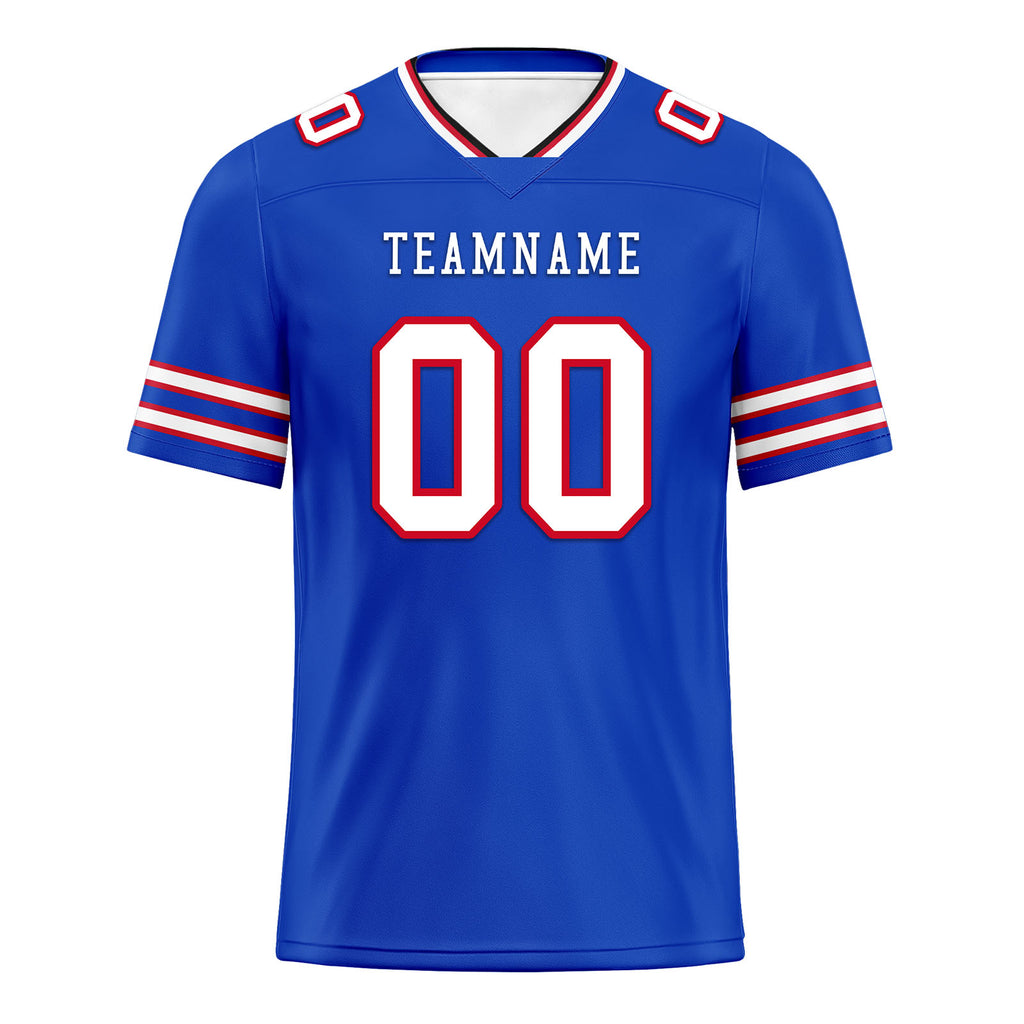 Custom Dark Blue Buffalo Personalized Authentic Football Jersey FBJ02-E0601-4