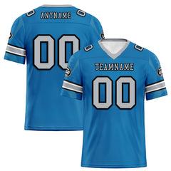 Custom Blue Detroit Football Jersey and Sports Shoes Combo Offer Personalized Combo ZH-D025008-9