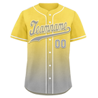 Custom Yellow Grey Fade Fashion Personalized Authentic Baseball Jersey BSBJ01-D0a70fb