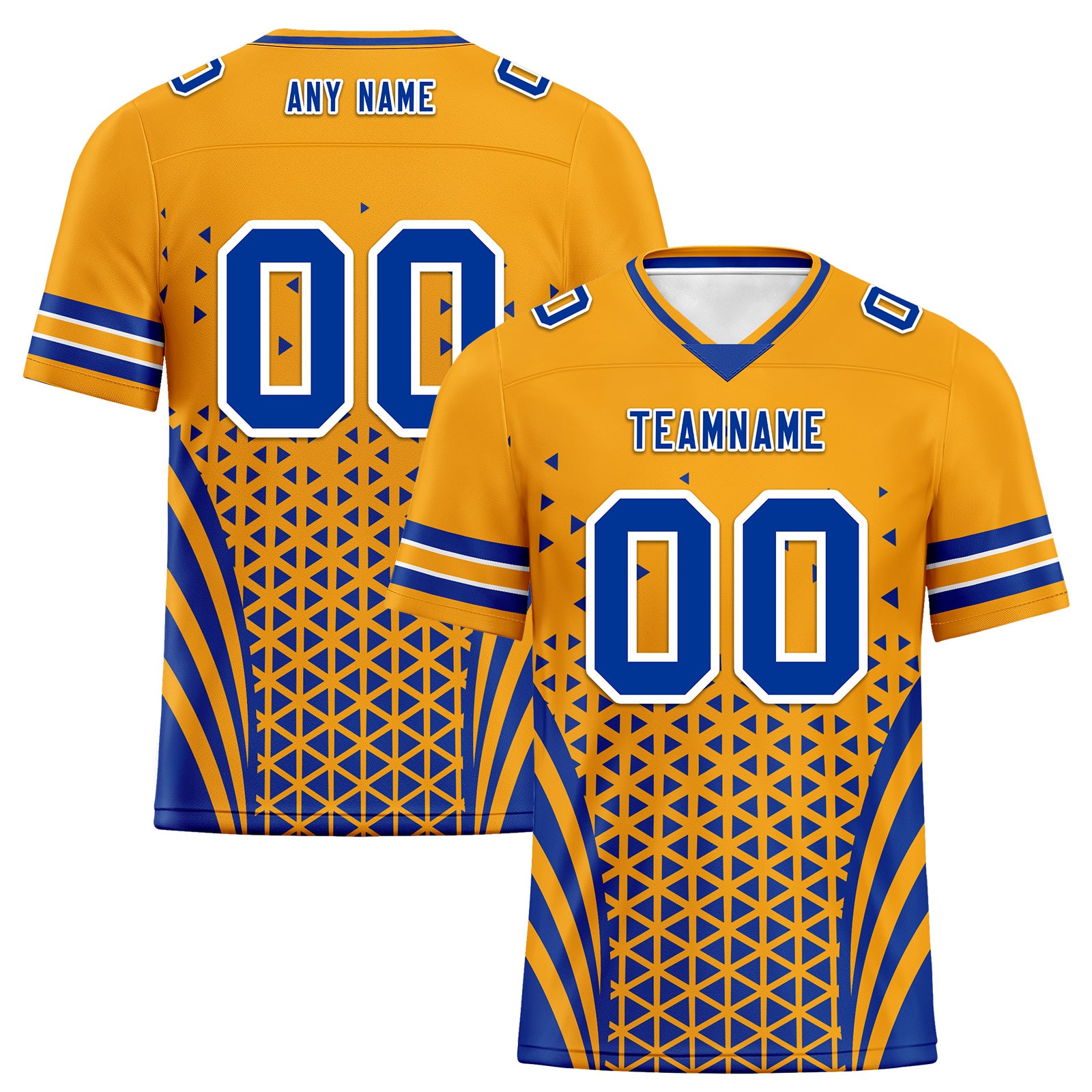 Custom Yellow White California Personalized Authentic Football Jersey FBJ02-D023033-15