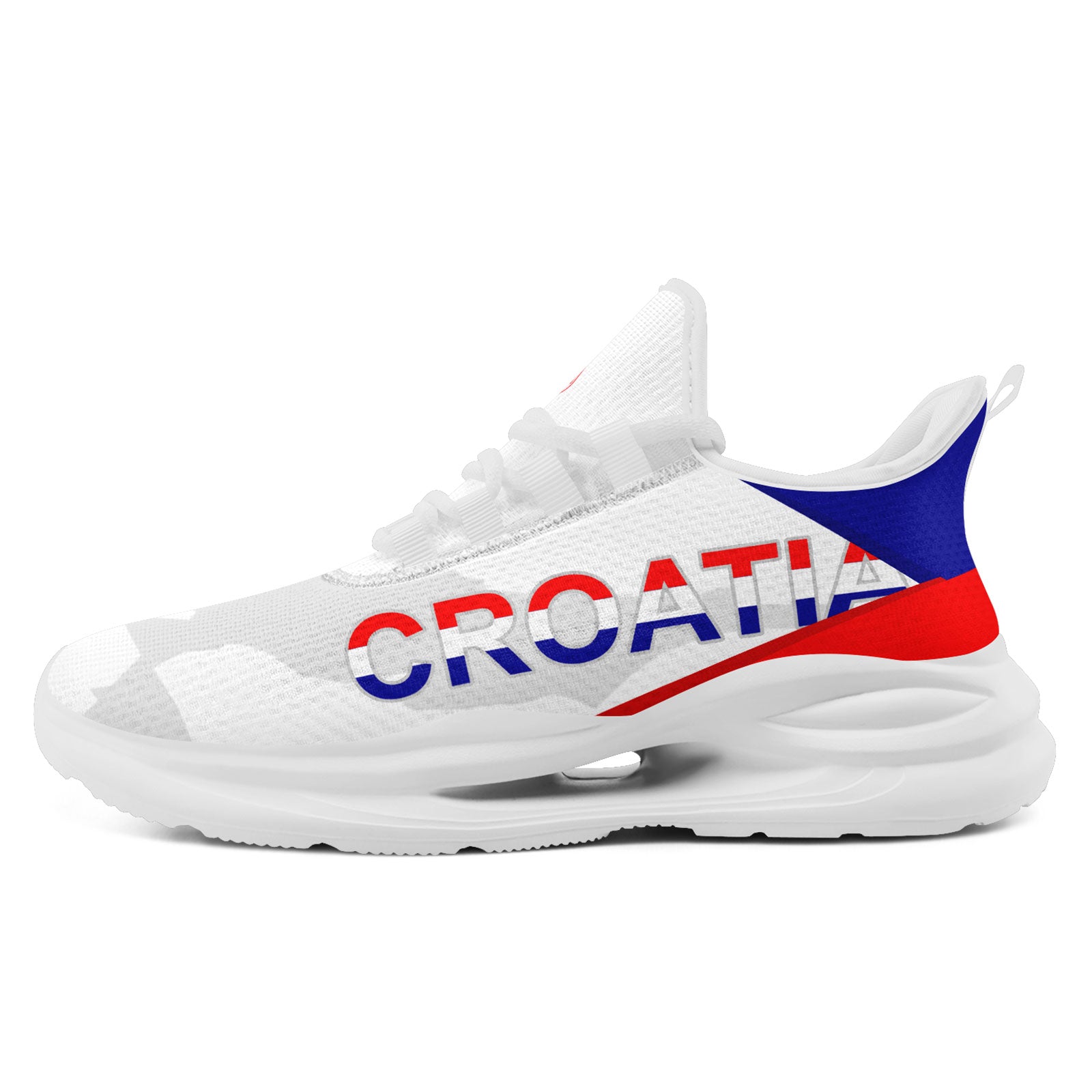 Custom Croatia 2026 World Cup Sneakers DIY Country Flag Running Shoes Lightweight Sport Shoes Gift for Football Fans Personalized Team Name and Logo FN079-F009105-1