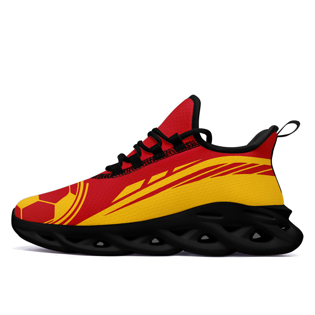 Custom Spain 2026 World Cup Sneakers DIY Country Flag Running Shoes Lightweight Sport Shoes Gift for Football Fans Personalized Team Name and Logo FN003-F025036-6