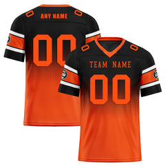 Custom Black Orange Cincinnati Personalized Authentic Football Jersey FBJ02-D020249-6