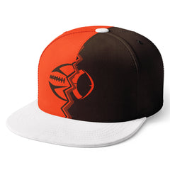 Custom Orange Brownish Red Ohio Hat Sport Design Cap Stitched Adjustable Personalized PR067B-D028017-20