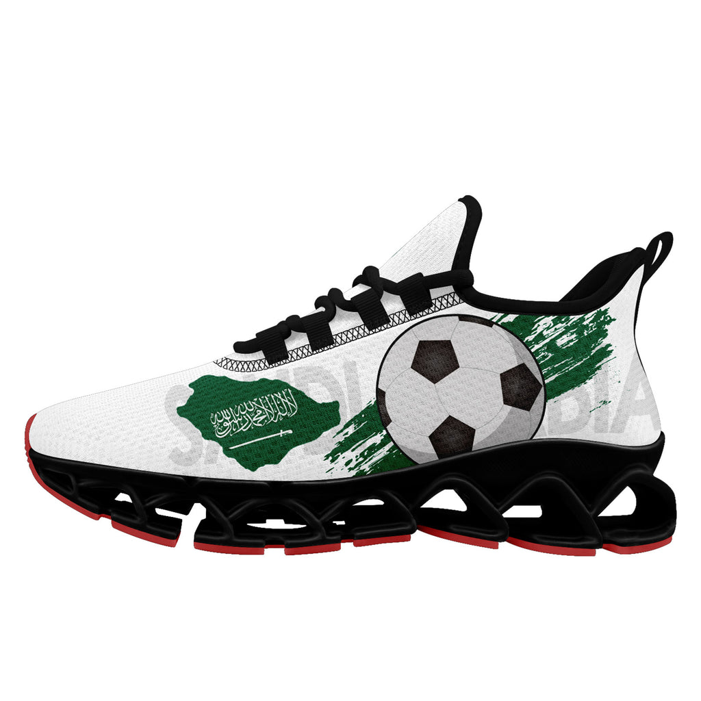 Custom Saudi Arabia 2026 World Cup Sneakers DIY Country Flag Running Shoes Lightweight Sport Shoes Gift for Football Fans Personalized Team Name and Logo FN003XD-F009100-5