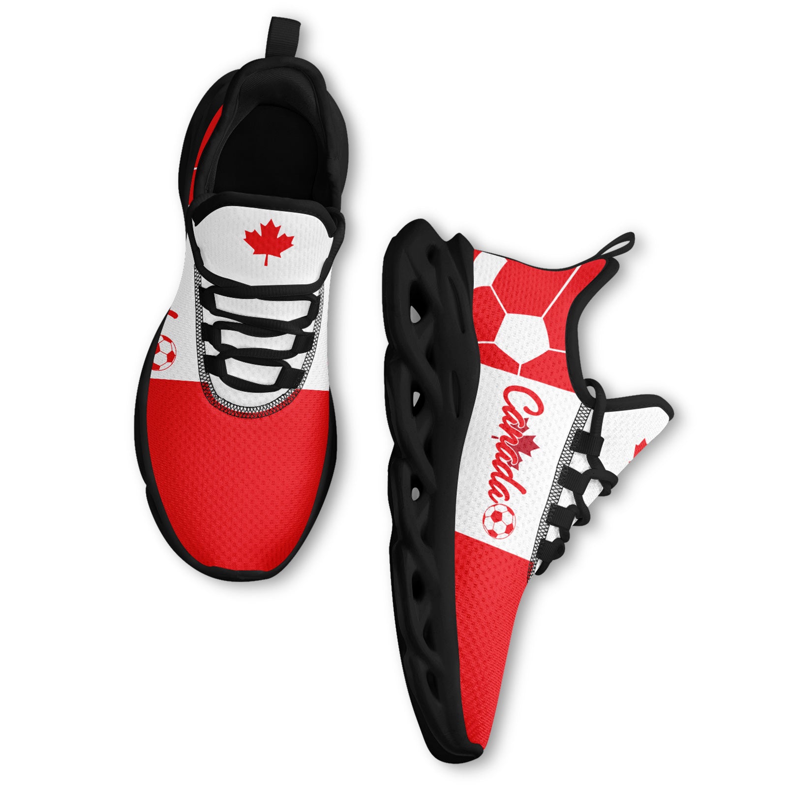 Custom 2026 World Cup Canada Sneakers DIY Country Flag Running Shoes Lightweight Sport Shoes Gift for Football Fans Personalized Team Name and Logo FN003-F023060-2