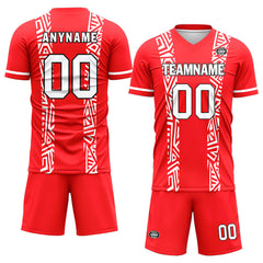 Custom Red Soccer Sets Jersey Personalized SCJ101-D28009