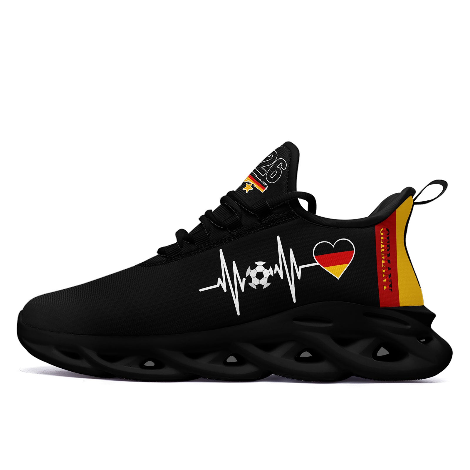 Custom Germany 2026 World Cup Sneakers DIY Country Flag Running Shoes Lightweight Sport Shoes Gift for Football Fans Personalized Team Name and Logo FN003-F025035-5