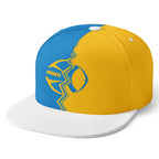 Custom Yellow Blue California Hat Sport Design Cap Stitched Adjustable Personalized PR067B-D028017-27