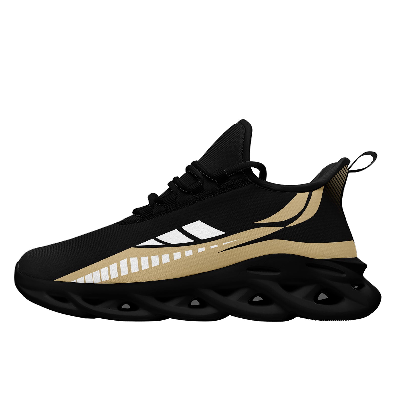 Custom Black Yellow New Orleans Maxsoul Shoes Personalized Sneaker FN003-D020325-19