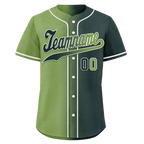 Custom Green Gradient Fashion Personalized Authentic Baseball Jersey BSBJ01-D0a708c