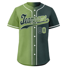 Custom Green Gradient Fashion Personalized Authentic Baseball Jersey BSBJ01-D0a708c