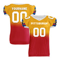 Custom Red Yellow Blue Fade Fashion Pittsburgh High-Performance American Football Jersey FBJ06-D020252-30
