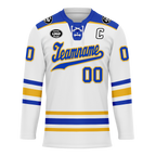 Custom White Blue Personalized Hockey Jersey HCKJ01-D0a70ab