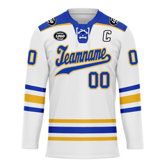 Custom White Blue Personalized Hockey Jersey HCKJ01-D0a70ab