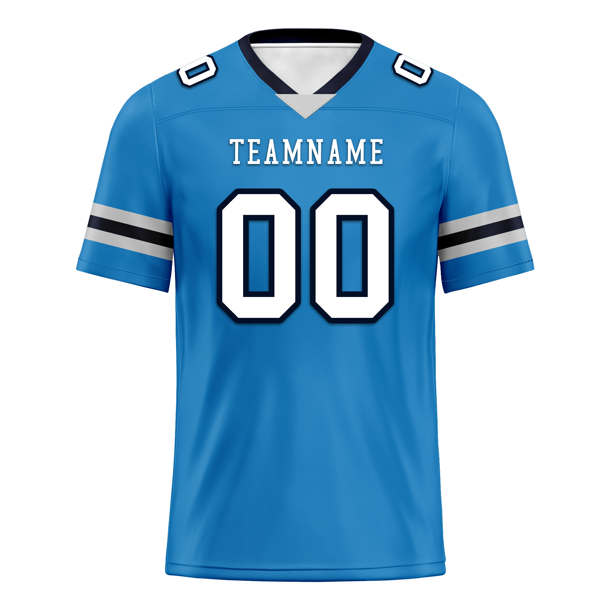 Custom Blue White Classic Style Personalized Authentic Football Jersey FBJ02-bd0a700c