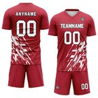 Custom Red Soccer Sets Jersey Personalized SCJ101-D28011