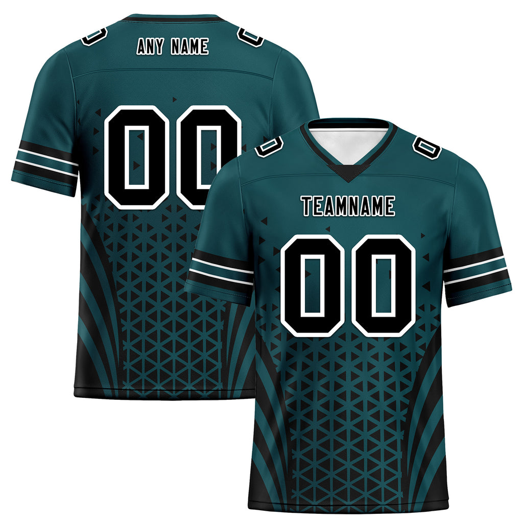 Custom Green White Pennsylvania Personalized Authentic Football Jersey FBJ02-D023033-23