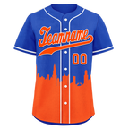 Custom Blue Orange City Edition Personalized Authentic Baseball Jersey BSBJ01-D017128