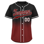 Custom Black Red Fade Fashion Personalized Authentic Baseball Jersey BSBJ01-D0a70f0