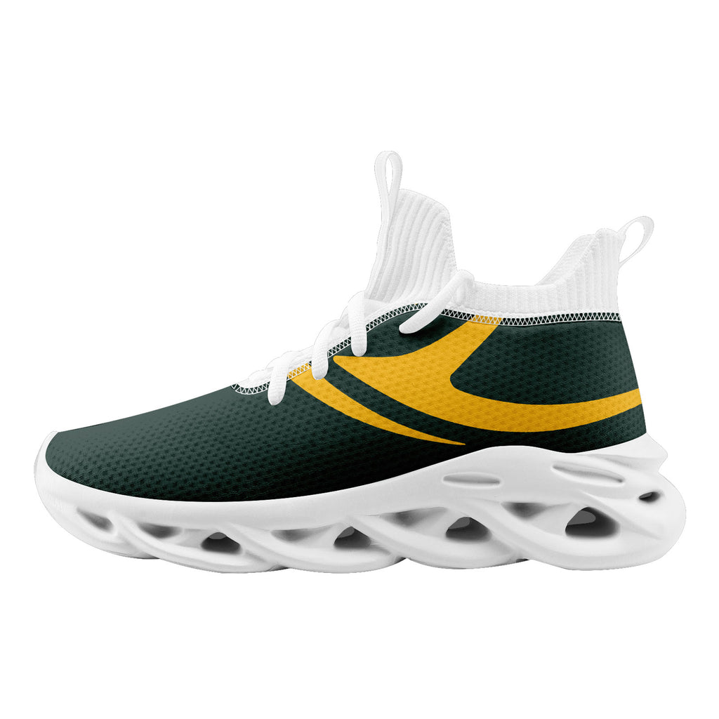 Custom Green Green Bay Football Jersey and Sports Shoes Combo Offer Personalized Combo ZH-D025008-13
