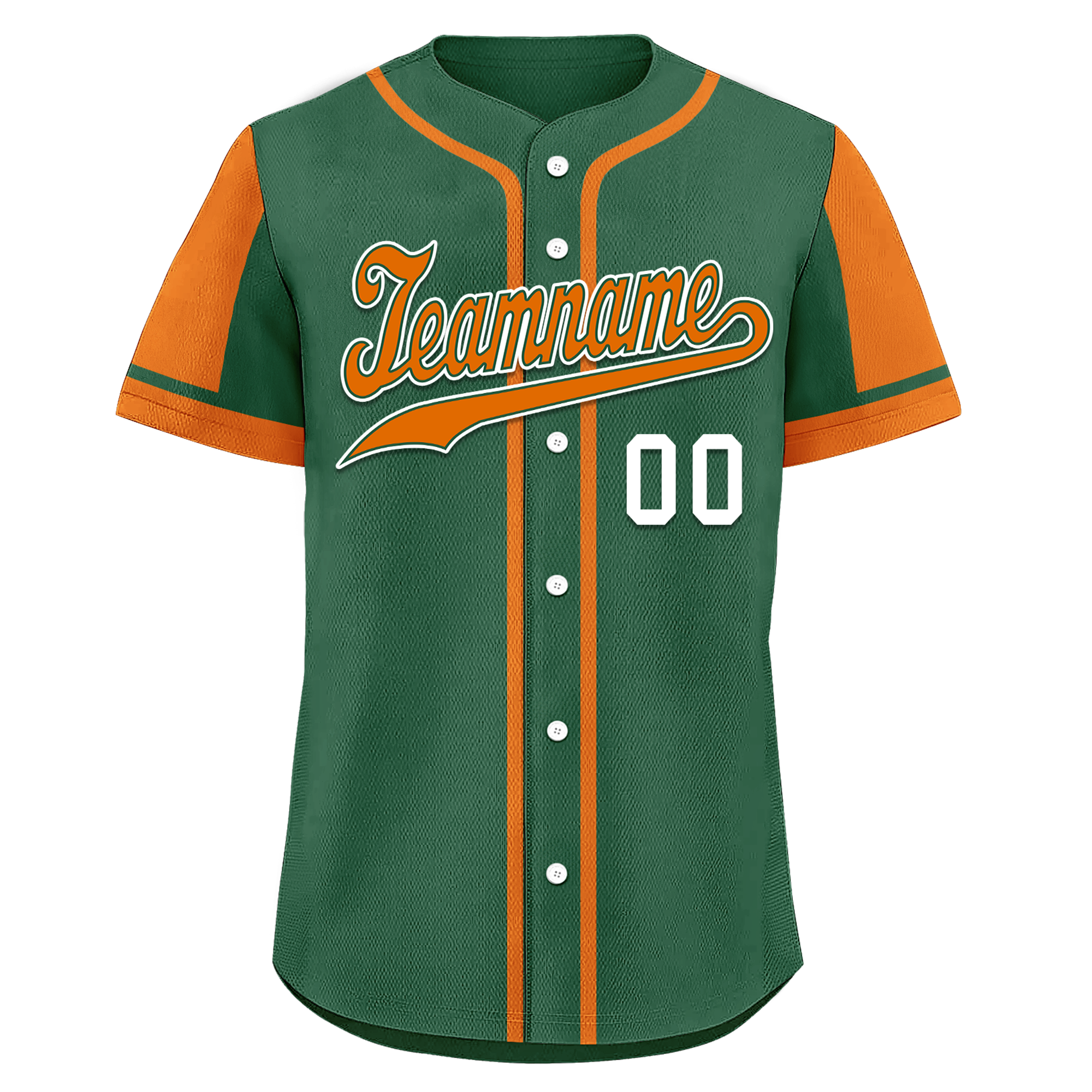 Custom Green Orange Raglan Sleeves Personalized Authentic Baseball Jersey BSBJ01-D017208