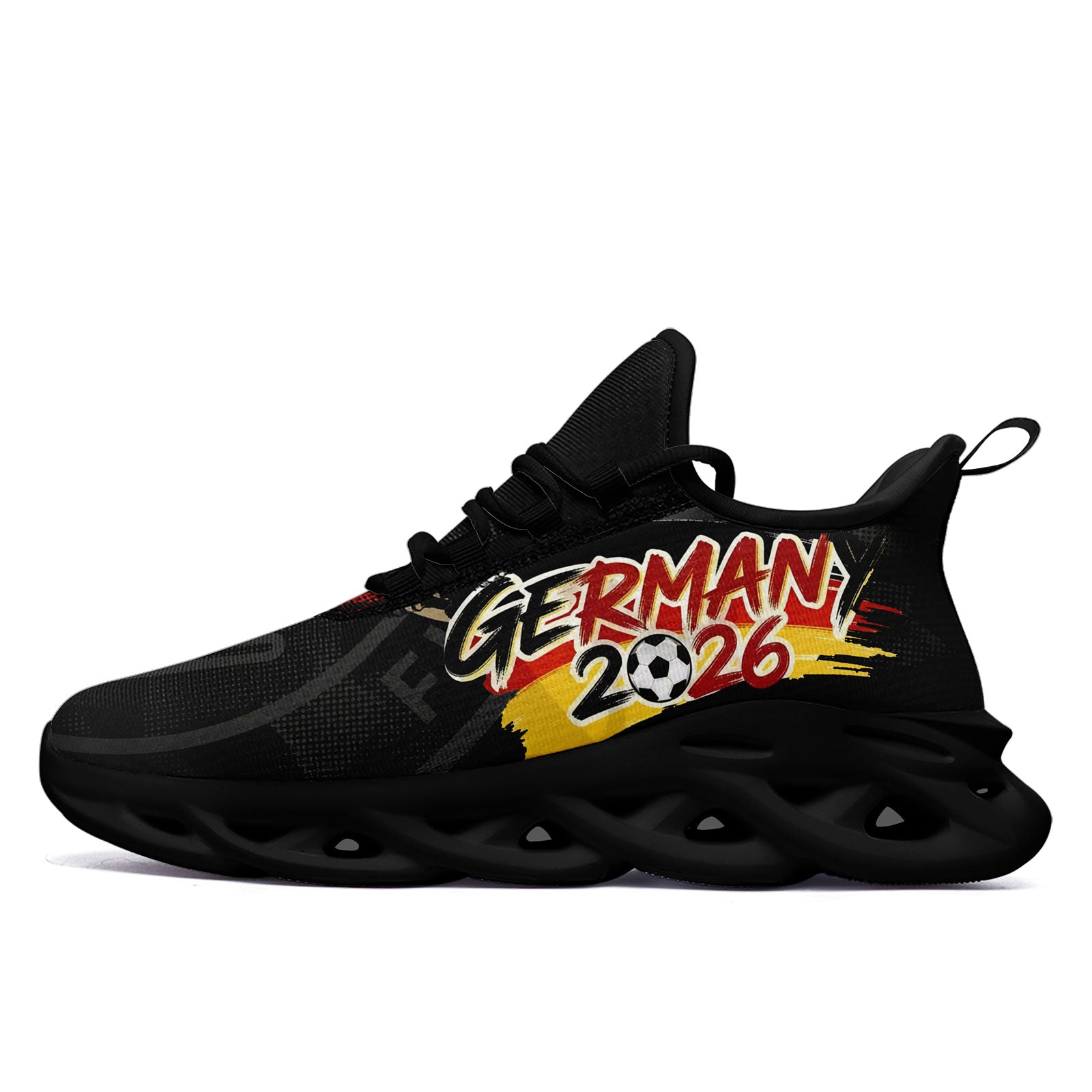 Custom Germany 2026 World Cup Sneakers DIY Country Flag Running Shoes Lightweight Sport Shoes Gift for Football Fans Personalized Team Name and Logo FN003-F025035-9