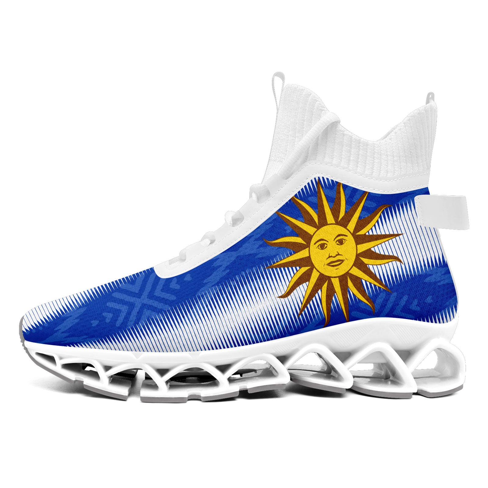 Custom Uruguay 2026 World Cup Sneakers DIY Country Flag Running Shoes Lightweight Sport Shoes Gift for Football Fans Personalized Team Name and Logo FN029XD-F009111-1