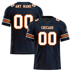 Custom Navy Chicago Personalized Authentic Football Jersey FBJ02-D020256-4