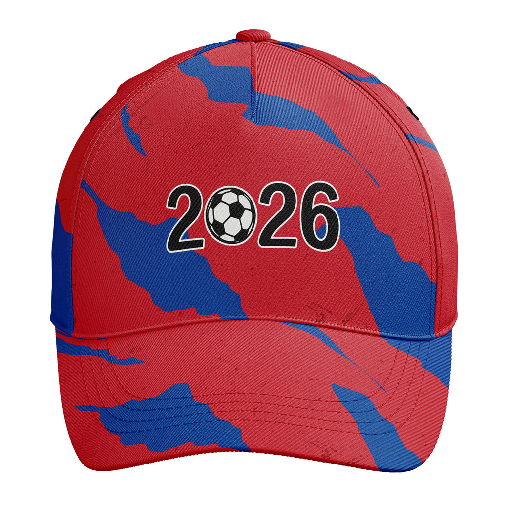 Personalized 2026 South Korea Soccer Fan Hat - Add Your Name & Design Custom 2026 Football Tournament Hat YW061-F009127-1