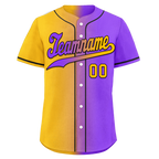 Custom Yellow Pink Gradient Fashion Personalized Authentic Baseball Jersey BSBJ01-D0a7a0a