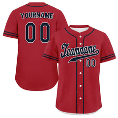 Custom Red Classic Style Black Personalized Authentic Baseball Jersey UN002-bd0b00d8-f