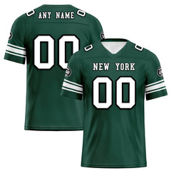 Custom Green New York Personalized Authentic Football Jersey FBJ02-D020256-19