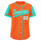 Custom Orange Cyan Raglan Sleeves Personalized Authentic Baseball Jersey BSBJ01-D017193