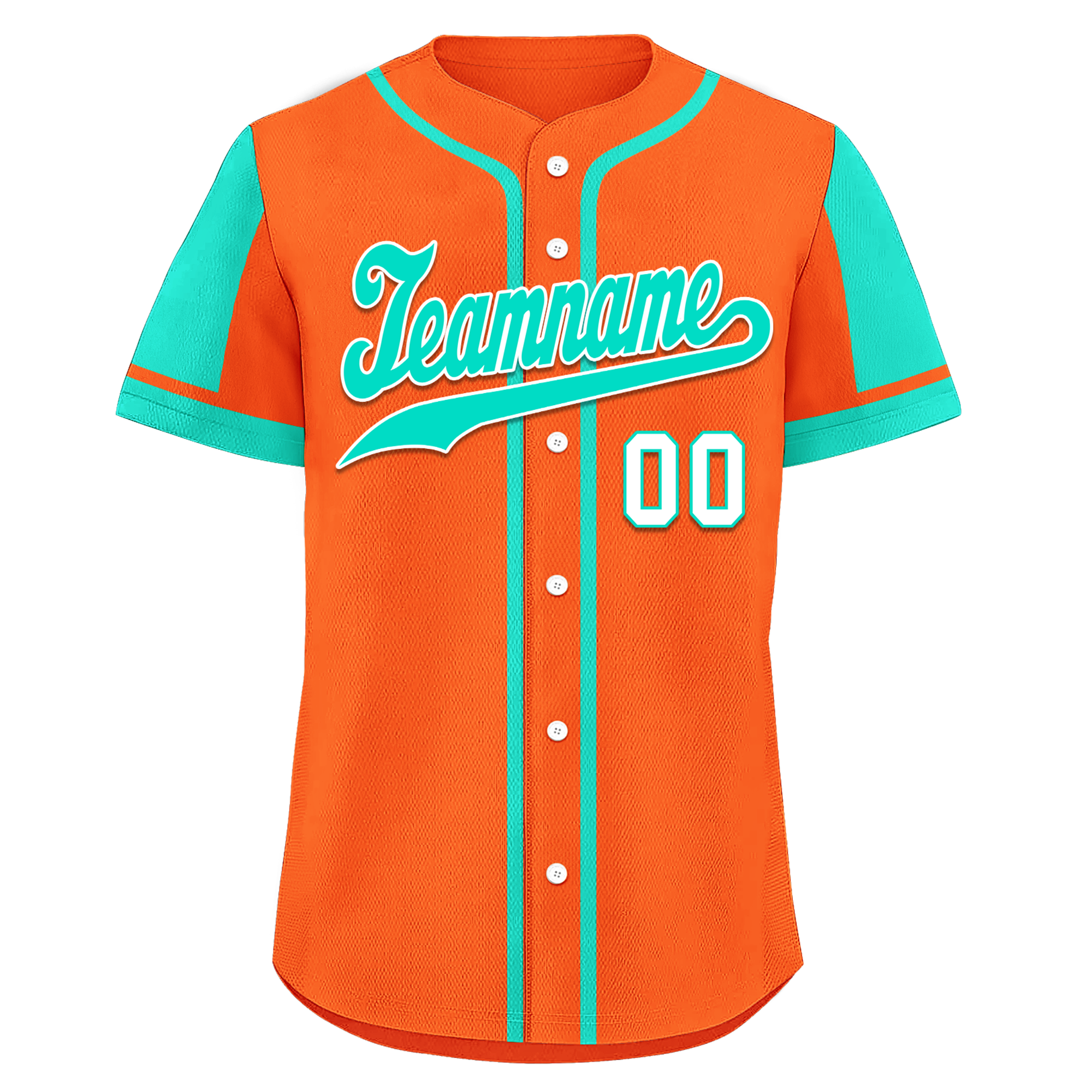 Custom Orange Cyan Raglan Sleeves Personalized Authentic Baseball Jersey BSBJ01-D017193