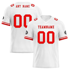 Custom White Red New York Football Jersey and Firesoul Sports Shoes Combo Offer Personalized Combo ZH-D020273-21