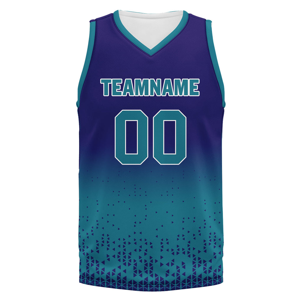 Custom Blue Fade Fashion Sports Uniform Basketball Jersey BBJ01-D020102-9