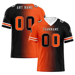 Custom Orange Black Ohio Personalized Authentic Football Jersey FBJ02-D028017-19