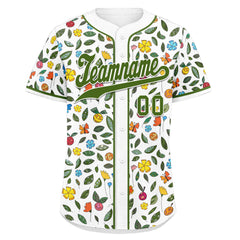 Custom Graffiti Pattern Abstract Floral Patterns Personalized Authentic Baseball Jersey BSBJ01-D020171-8