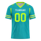 Custom Mint Green Striped Sleeves Personalized Authentic Football Jersey FBJ02-D06047