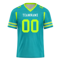 Custom Mint Green Striped Sleeves Personalized Authentic Football Jersey FBJ02-D06047