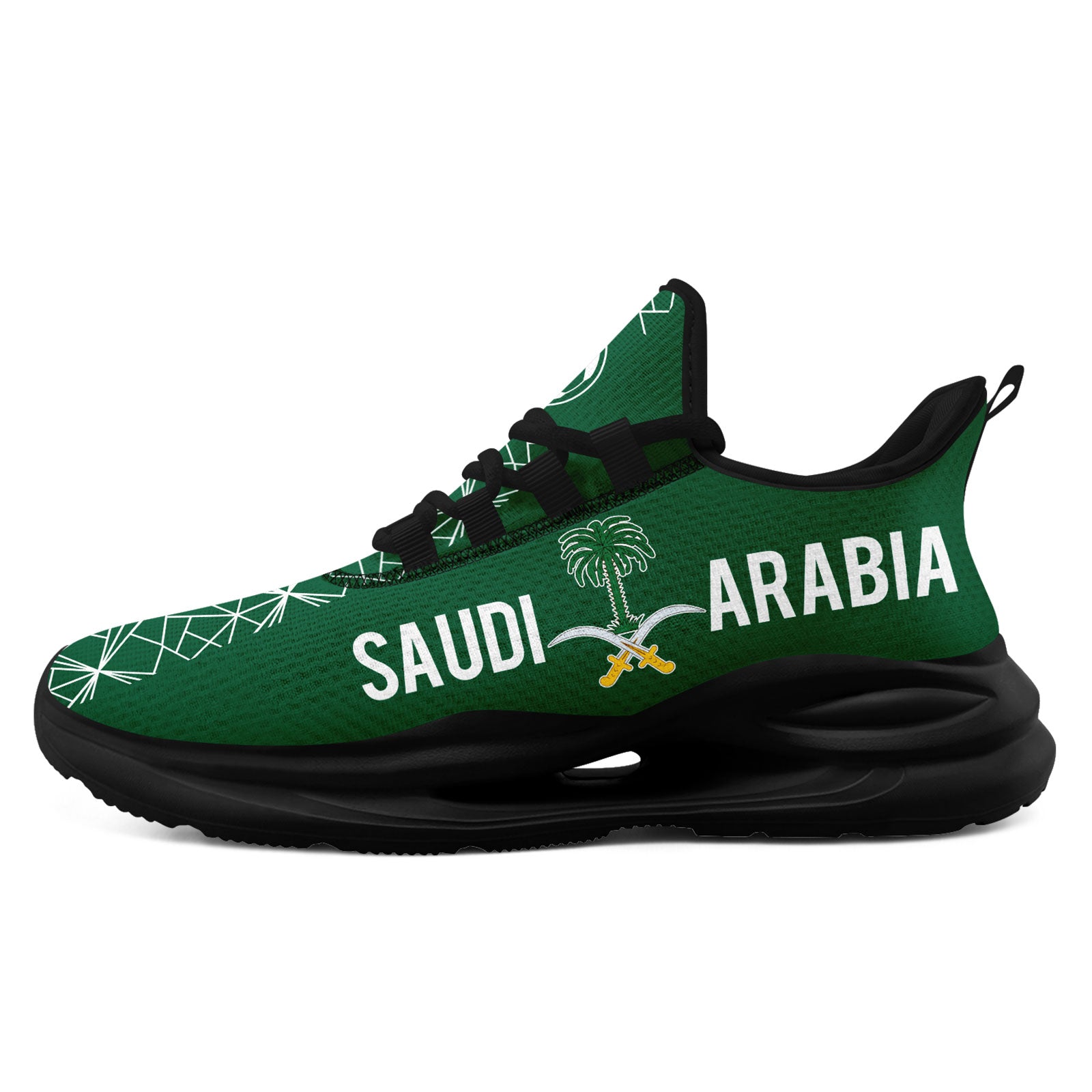 Custom Saudi Arabia 2026 World Cup Sneakers DIY Country Flag Running Shoes Lightweight Sport Shoes Gift for Football Fans Personalized Team Name and Logo FN079-F009093-3