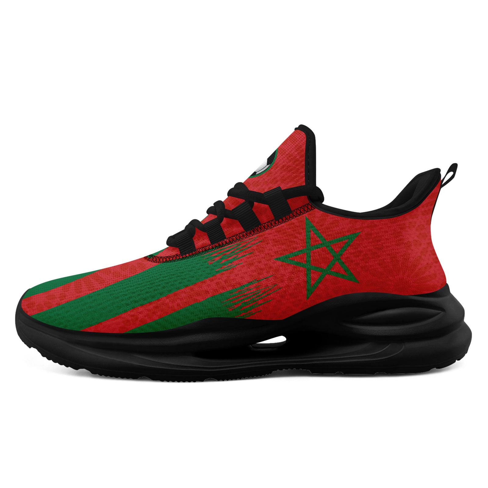 Custom Morocco 2026 World Cup Sneakers DIY Country Flag Running Shoes Lightweight Sport Shoes Gift for Football Fans Personalized Team Name and Logo FN079-F009083-2
